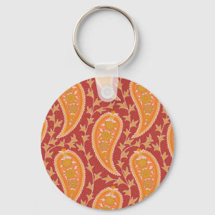 Maroon Paisley: Turkish Cucumber Ornament. Keychain