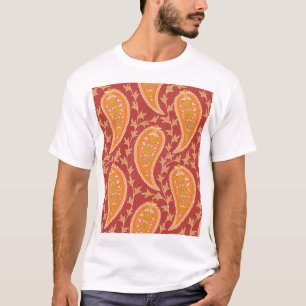 Maroon Paisley: Turkish Cucumber Ornament. T-Shirt