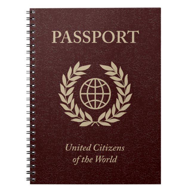 maroon passport notebook (Front)