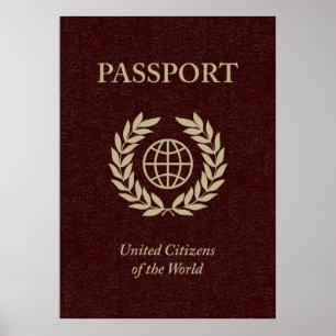 maroon passport poster
