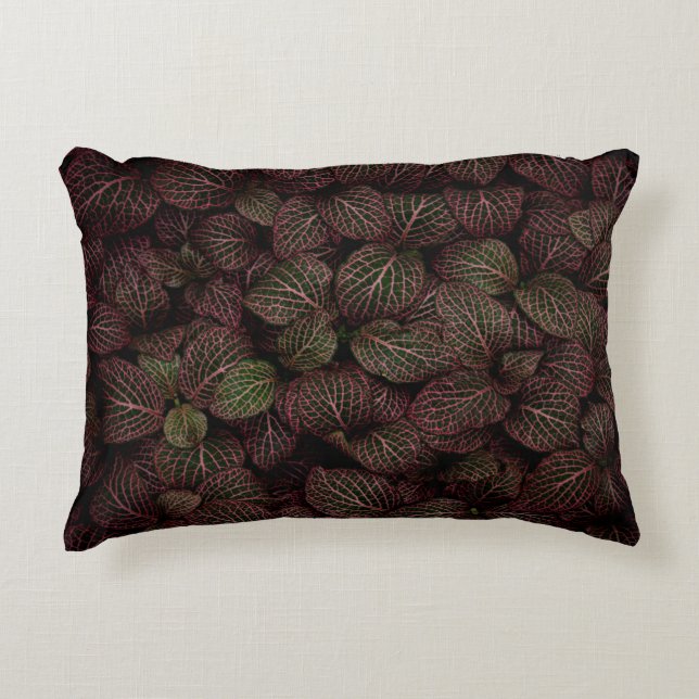 MAROON PETALED FLOWER ACCENT PILLOW (Front)