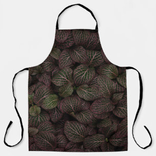 Maroon petaled flower apron