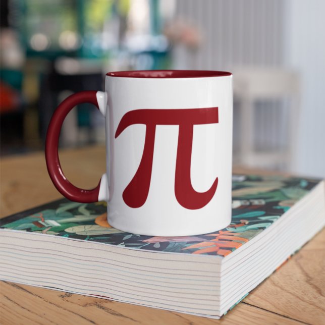 Maroon Pi Symbol Mug (You can add a personalized message to your mug.)