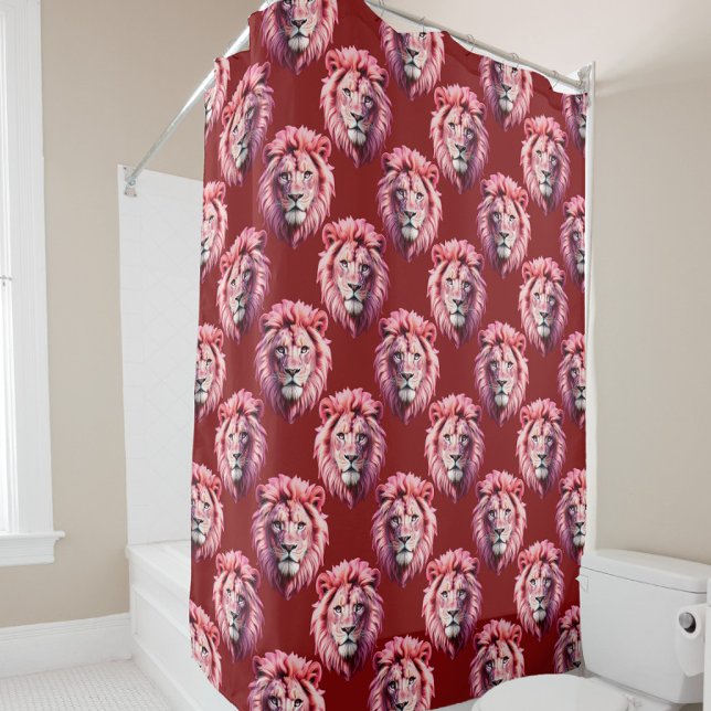 Maroon Pink Lion Head Design  (Creator Uploaded)