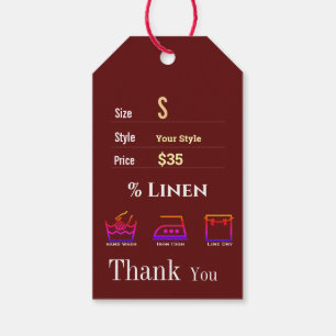 Maroon  Price  Gift Tags