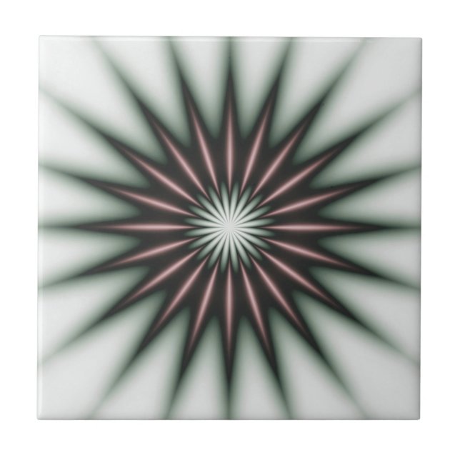 Maroon Radiant Pattern Tile (Front)