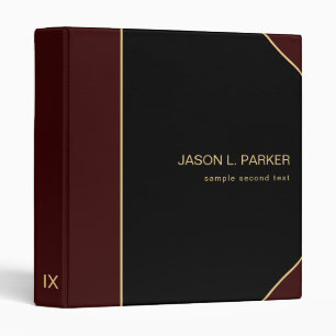 Maroon Red And Black Binder