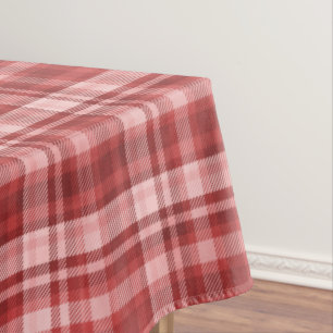 Maroon, Red, and Pink Tartan Plaid Tablecloth