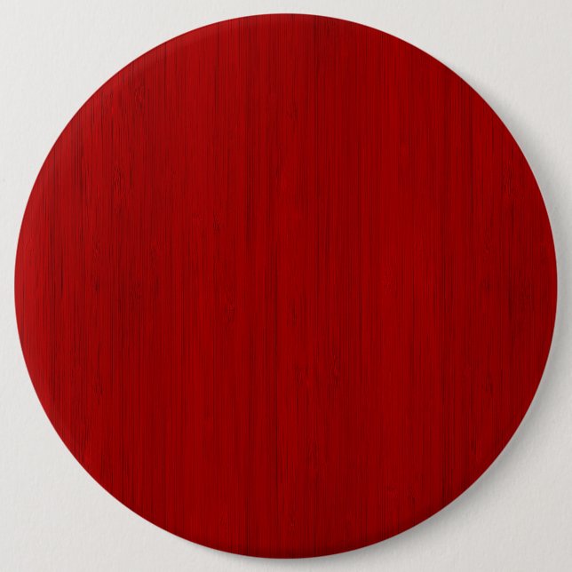 Maroon Red Bamboo Wood Grain Look 6 Inch Round Button (Front)