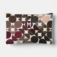 Maroon Red Beige Brown Midcentury Circles Pattern