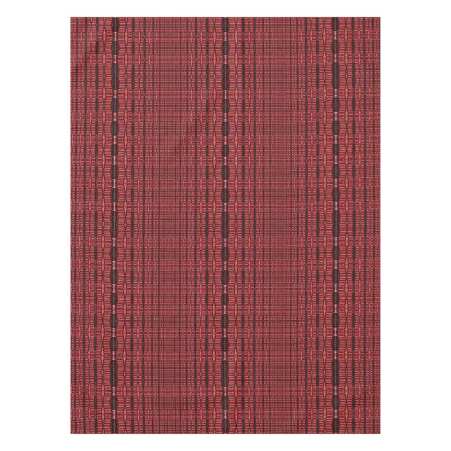 Maroon Red Black Pattern Tablecloth (Front)