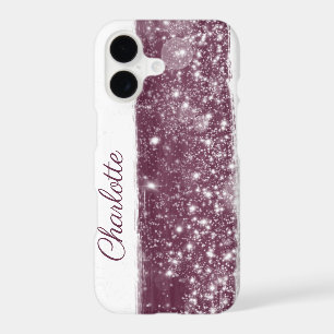 Maroon Red Glitter Name Paint Streak
