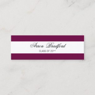 Maroon Red Graduation Name Card Enclosure