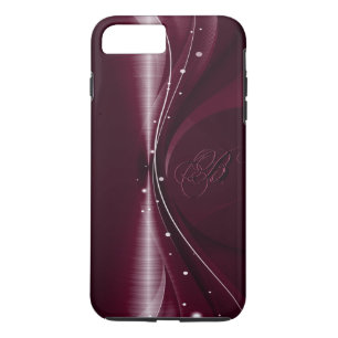 Maroon Red Metallic Retro Dynamic Wave Case-Mate iPhone Case
