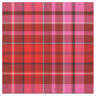 Maroon Red Pink Plaid Tartan Design  Fabric