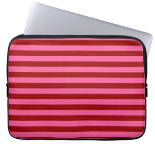 Maroon Red Pink Stripes Design  Laptop Sleeve