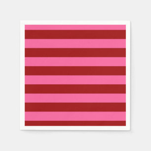 Maroon Red Pink Stripes Design  Napkin