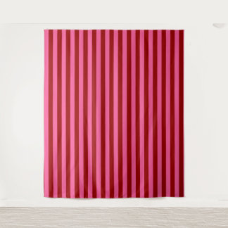 Maroon Red Pink Stripes Design  Tapestry