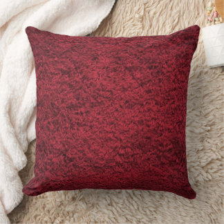 Maroon Red Wool Design modern   Throw Pillow