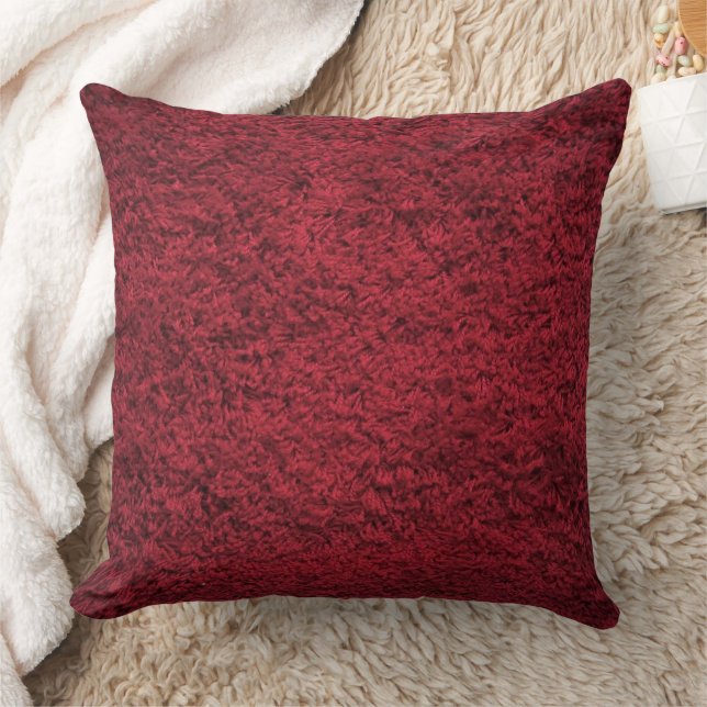Maroon Red Wool Design modern   Throw Pillow (Blanket)