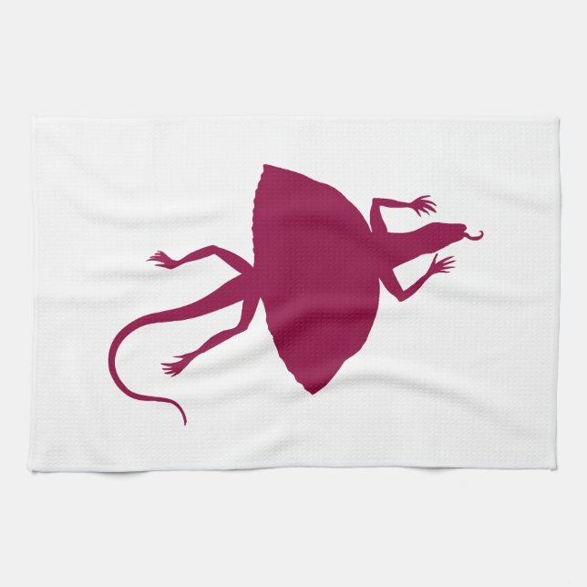 Maroon reptile kitchen towel (Horizontal)