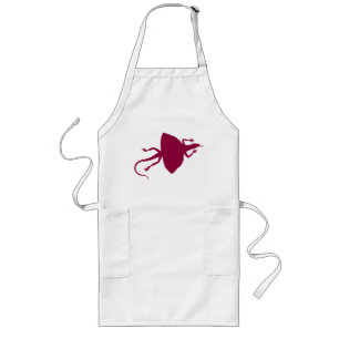 Maroon reptile long apron