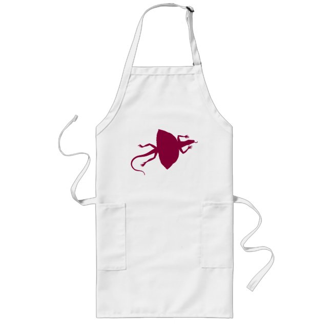 Maroon reptile long apron (Front)