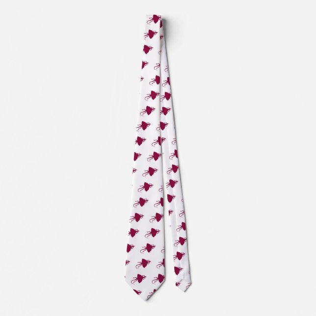 Maroon reptile pattern tie (Front)