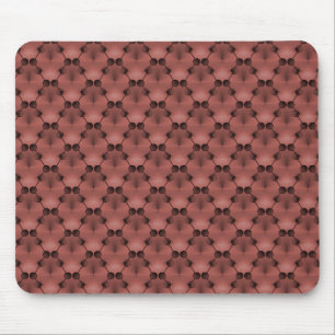 Maroon Retro Funk Circles Mousepad