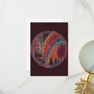 Maroon Round Thank You Card #00001 – Customizable
