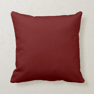 Maroon Rust Red solid colour Throw Pillow