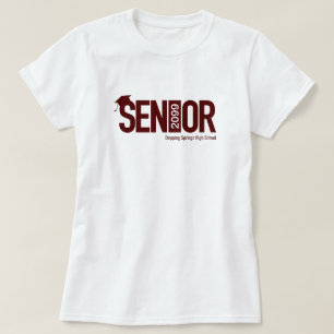 Maroon SENIOR with Graduation Cap T-Shirt