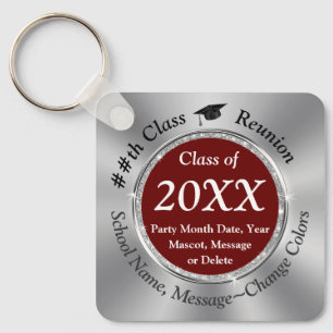 Maroon, Silver, High School Reunion Souvenirs, Keychain