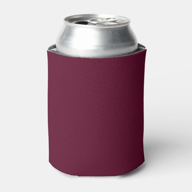 Maroon simple minimalist can cooler (Can Front)