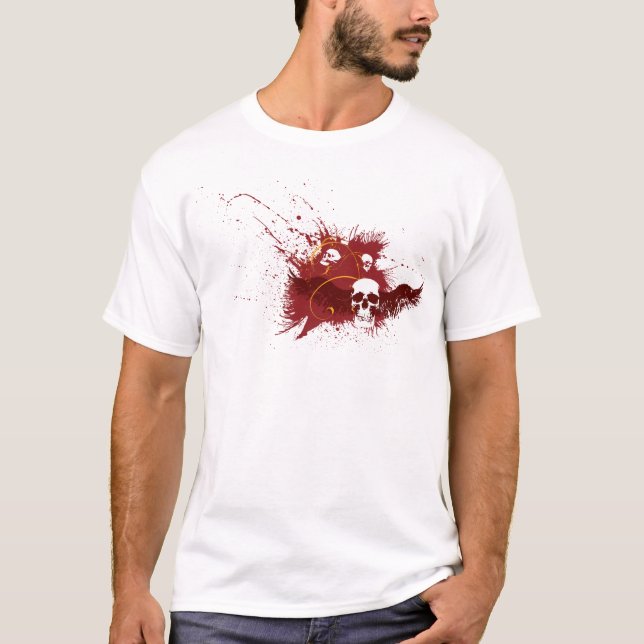 maroon skull T-Shirt (Front)