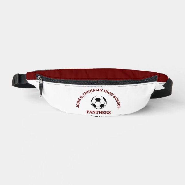 Maroon Soccer Player Personalized Team Fanny Pack (Front)