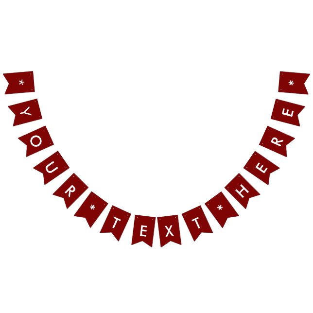 Maroon Solid Colour Customize It Bunting Flags (All)