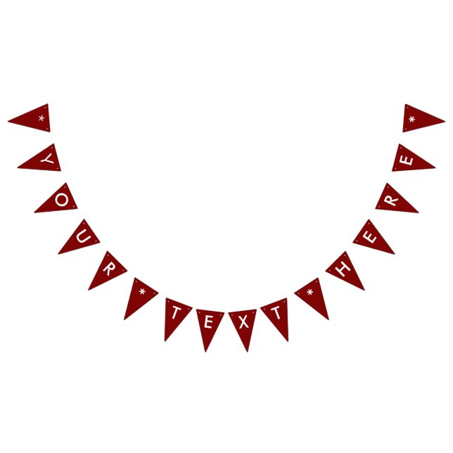 Maroon Solid Colour Customize It Bunting Flags (All)