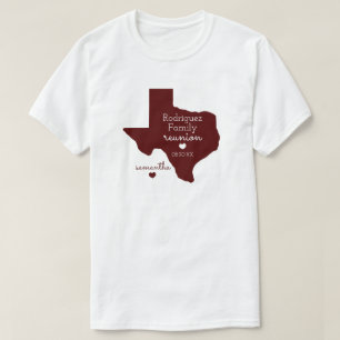 Maroon State of Texas Family Reunion T-Shirt