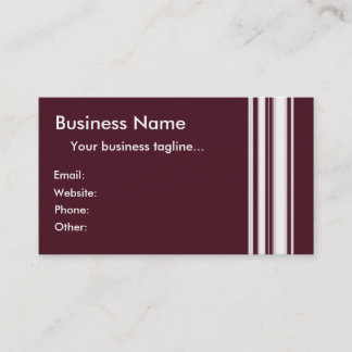 Maroon Stripes Business Card