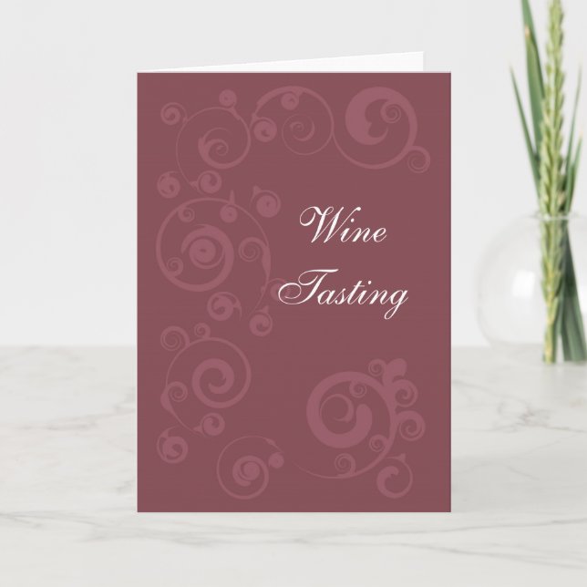 Maroon Swirls Card (Front)