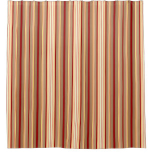Maroon Tan Cream Stripes bath