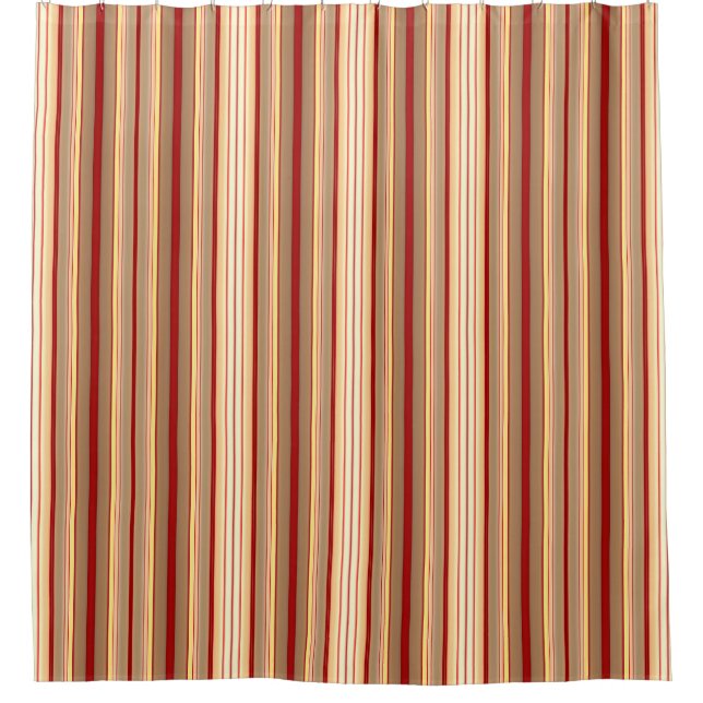 Maroon Tan Cream Stripes bath (Front)