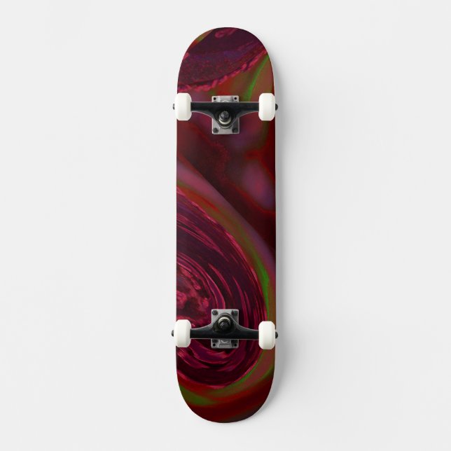 Maroon Wave Skateboard (Front)