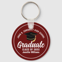 Maroon White Graduation Custom 2026 Graduate
