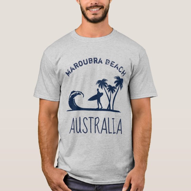 Maroubra Beach Australia surfing T-Shirt (Front)
