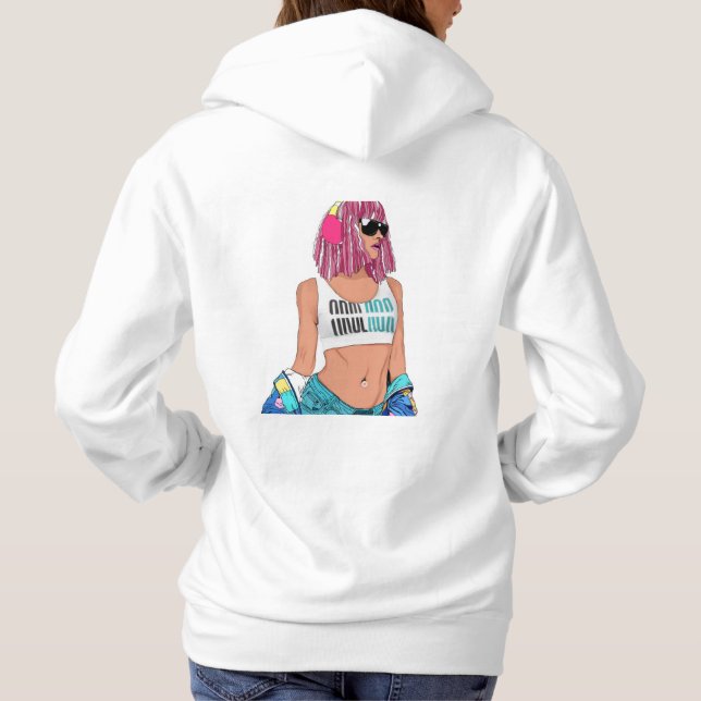 Marque Arberor Sweat - shirt à capuche blanc - Mar (Dos)