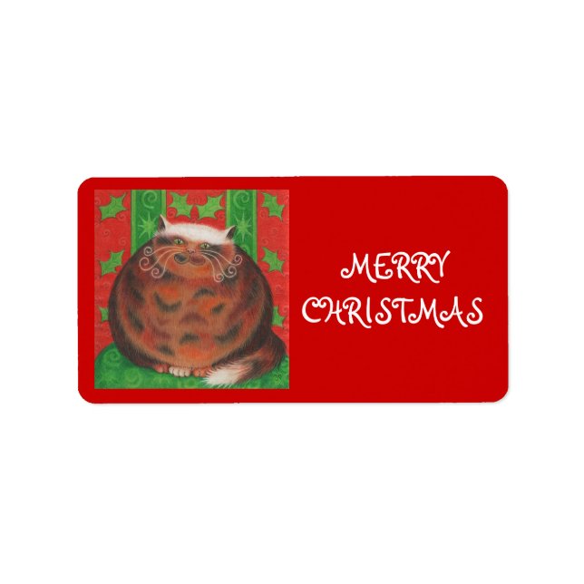 Marque cadeau de Noël Pud 'Joyeux Noël' étiquette  (Devant)