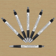 Marque commerciale blanche sur stylo