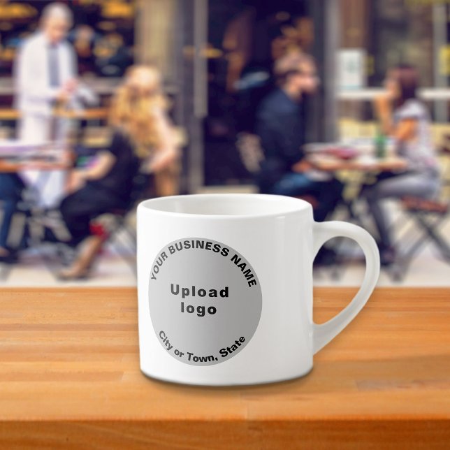 Marque commerciale ronde gris sur Espresso Mug (Créateur téléchargé)